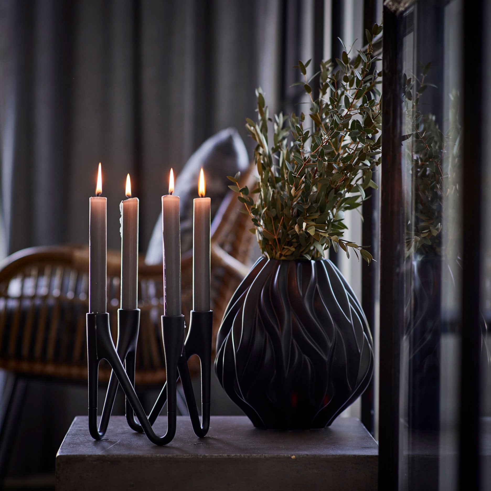 Vase Flame 23 cm Sort Morsø